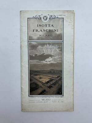 Isotta Fraschini. Milano. Fabbrica automobili. 15 aprile 1912