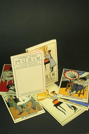Bild des Verkufers fr Musik: Ansichtskarten der Wiener Werksttte von Moriz Jung et alii - FIVE OF TEN POSTCARDS. zum Verkauf von Steven Wolfe Books