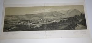 Imagen del vendedor de Vue gnrale de Bagnres-de-Bigorre (Hautes-Pyrnes). First edition of the lithograph. a la venta por Wittenborn Art Books