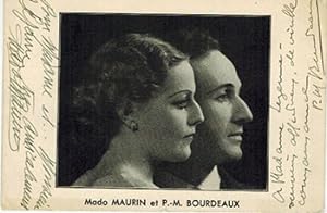 Bild des Verkufers fr Portrait of Madeleine "Mado" Maurin and her husband Jean-Pierre Bourdeaux. Signed. zum Verkauf von Wittenborn Art Books