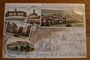 Gruss aus Rossleben. Kloster Rossleben, Kaiser-Denkmal, Memleben, Wendelstein.