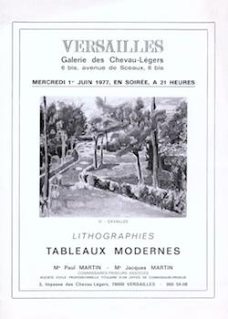 Image du vendeur pour Tableaux Modernes (Lithographies, Eaux-fortes, Point Sches de Picasso, Vasarely et d'autres). June 1, 1977. Lots 1-188. mis en vente par Wittenborn Art Books