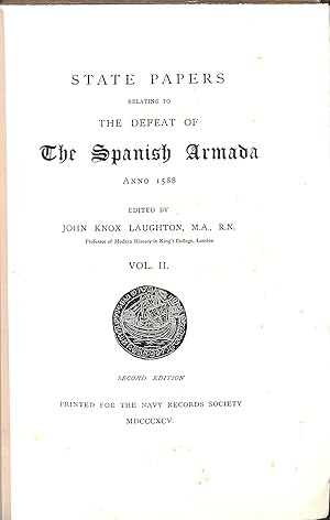 Seller image for State papers relating to the defeat of the Spanish armada, volume 2 for sale by WeBuyBooks