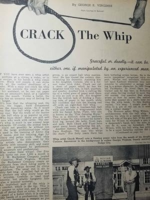 Imagen del vendedor de Article: Crack the Whip "Graceful or Deadly -- it Can be Either One if Manipulated by an Experienced Man" a la venta por Hammonds Antiques & Books