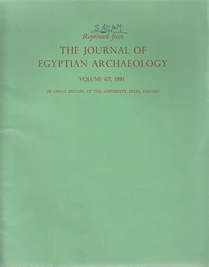 Quelques aspects du mariage dans l'Égypte ancienne. [Du: The Journal of Egyptian Archaeology, vol...