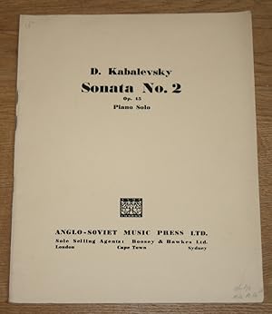 Bild des Verkufers fr Sonata No. 2. Op. 45 Piano Solo. zum Verkauf von Antiquariat Gallenberger
