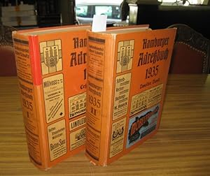 Hamburger Adressbuch (Adreßbuch). Ausgabe 1935. Komplett in 2 Bänden. Hamburger Staats- und Stadt...