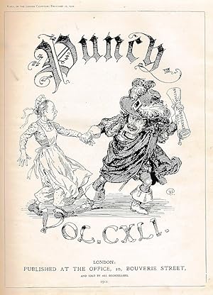 Bild des Verkufers fr Punch, Or the London Charivari. July - December 1911. Volume 141. Maroon cloth cover zum Verkauf von Barter Books Ltd