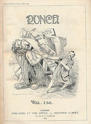 Bild des Verkufers fr Punch, Or the London Charivari. January - June 1909 Volume 136 zum Verkauf von Barter Books Ltd