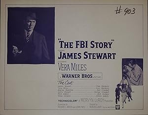 Bild des Verkufers fr The FBI Story Synopsis Sheet 1959 James Stewart, Vera Miles zum Verkauf von AcornBooksNH