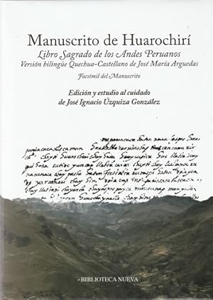 Imagen del vendedor de Manuscrito de Huarochir. Libro sagrado de los Andes Peruanos a la venta por Librera Cajn Desastre
