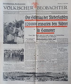 Seller image for Vlkischer Beobachter. 23. Juli 1932. Unverkufliche Werbenummer. Kampfblatt der national-sozialistischen Bewegung Grodeutschlands. for sale by Antiquariat Schwarz & Grmling GbR