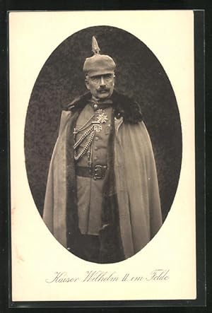 Bild des Verkufers fr Ansichtskarte Kaiser Wilhelm II. mit Pickelhaube zum Verkauf von Bartko-Reher