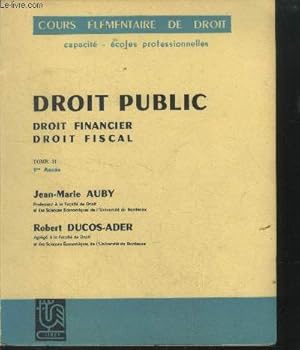Immagine del venditore per Droit public. Droit financier .Droit fiscal venduto da Le-Livre