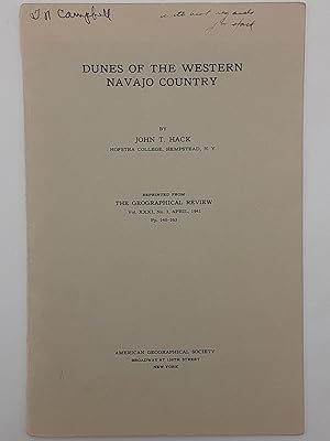Bild des Verkufers fr Dunes of the Western Navajo Country. zum Verkauf von Zephyr Books