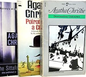 Seller image for Three Agatha Christie Mystery Paperbacks: Destination Unknown; The Sittaford Mystery; Poirot Loses a Client for sale by The Parnassus BookShop