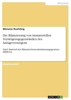 Immagine del venditore per Die Bilanzierung von immateriellen Vermgensgegenstnden des Anlagevermgens : Nach Entwurf des Bilanzrechtsmodernisierungsgesetzes (BilMoG) venduto da AHA-BUCH GmbH