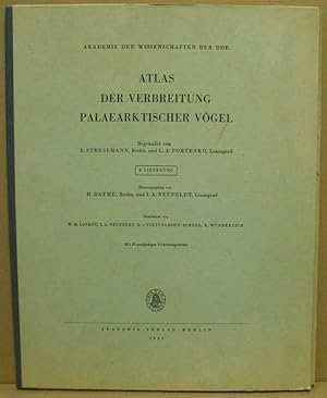 Seller image for Atlas der Verbreitung Palaearktischer Vgel. 8. Lieferung. for sale by Nicoline Thieme
