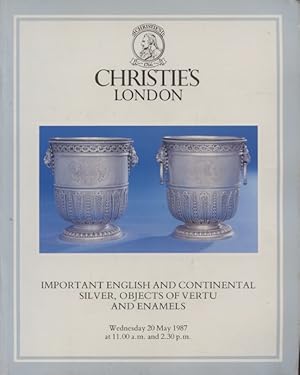 Christies May 1987 Important English & Continental Silver, Vertu & Enamels
