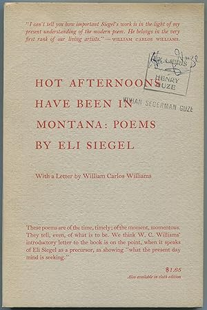 Bild des Verkufers fr Hot Afternoons Have Been In Montana: Poems zum Verkauf von Between the Covers-Rare Books, Inc. ABAA