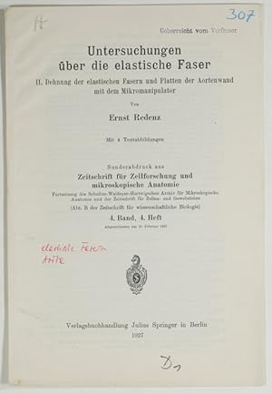 Untersuchungen über die elastischen Faser. II. Dehnung der elastischen Fasern und Platten der Aor...