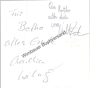 Original Autogramm Valentin Zahn (1959-2020) und Claudia NN Cabaret Schmidts Tivoli /// Autograph...