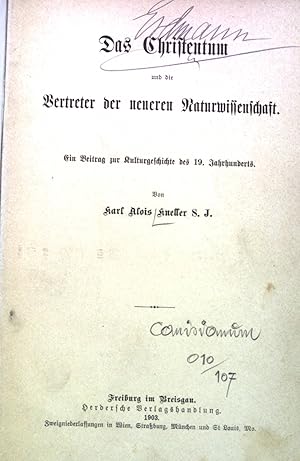 Immagine del venditore per Das Christentum und die Vertreter der neueren Naturwissenschaft: Ein Beitrag zur Kulturgeschichte des 19. Jahrhunderts. venduto da books4less (Versandantiquariat Petra Gros GmbH & Co. KG)