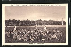 Image du vendeur pour Carte postale Ormoy, Colonie de Vacances de la Socit Amicale de la Prfecture de Police - Le Gouter sur l`herbe mis en vente par Bartko-Reher