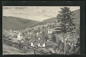 Bild des Verkufers fr Ansichtskarte Ruhla, Blick von der Gottesgabe zum Verkauf von Bartko-Reher