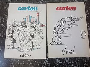 CARTON . Les Cahiers du dessin d'humour N:2 CHAVAL et N:4 CABU