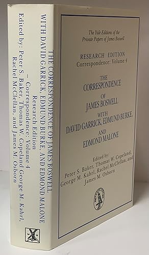 Seller image for The Correspondence of James Boswell with David Garrick, Edmund Burke and Edmond Malone. Edited by George M. Kahrl, Rachel McClellan, Thomas W. Copeland, James M. Osborn, Peter Baker. [Research Edition of the Private Papers of James Boswell, volume 4 (four for sale by James Hawkes