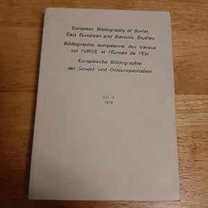 Imagen del vendedor de European Bibliography of Soviet, East European and Slavonic Studies a la venta por Whitehorse Books