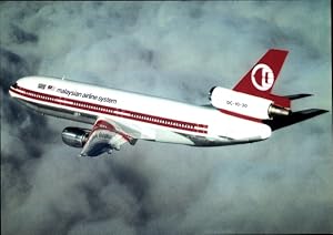 Imagen del vendedor de Ansichtskarte / Postkarte Malaysisches Passagierflugzeug, Malaysian Airline System, McDonnell Douglas DC-10-30, 9M-MAS a la venta por akpool GmbH