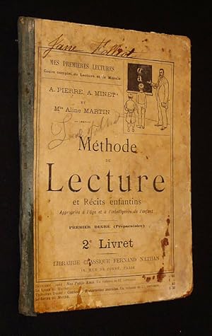 Bild des Verkufers fr Mthode de lecture et rcits enfantins, appropris  l'ge et  l'intelligence de l'enfant. Premier degr (prparatoire), 2e livret zum Verkauf von Abraxas-libris