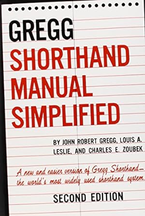 Seller image for The GREGG Shorthand Manual Simplified for sale by Pieuler Store
