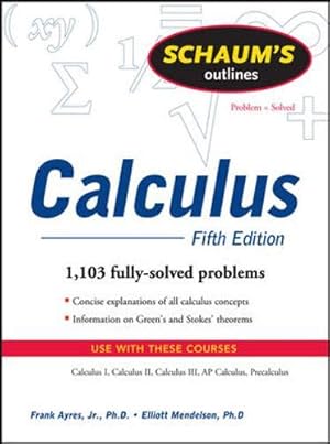 Seller image for Schaum's Outline of Calculus, 5th ed. (Schaum's Outline Series) for sale by Pieuler Store