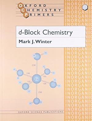 Image du vendeur pour d-Block Chemistry mis en vente par Pieuler Store