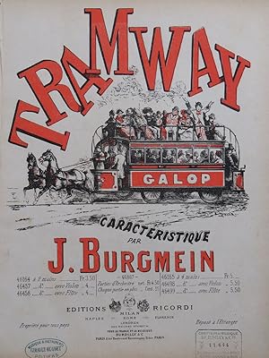 Bild des Verkufers fr BURGMEIN J. Tramway Galop Piano ca1880 zum Verkauf von partitions-anciennes
