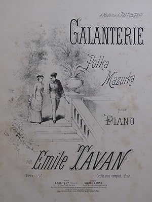 Seller image for TAVAN mile Galanterie Piano 1883 for sale by partitions-anciennes