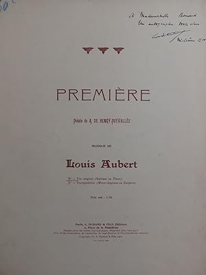 AUBERT Louis Première Dédicace Chant Piano 1907
