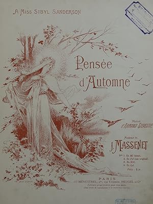 Seller image for MASSENET Jules Penses D'Automne Chant Piano 1901 for sale by partitions-anciennes
