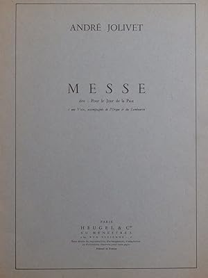 Seller image for JOLIVET Andr Messe dite pour le Jour de la Paix Chant Orgue 1958 for sale by partitions-anciennes