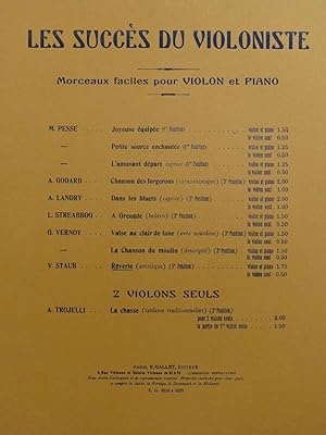 Seller image for STAUB Victor Rverie Violon Piano for sale by partitions-anciennes