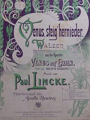 LINCKE Paul Venus Steig'hernieder Piano 1837