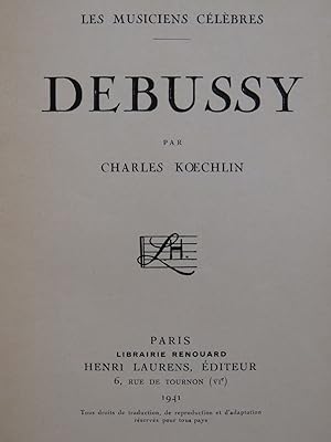 KOECHLIN Charles Debussy 1941