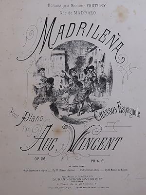 Bild des Verkufers fr VINCENT Auguste Madrilea Piano ca1880 zum Verkauf von partitions-anciennes