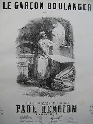 Image du vendeur pour LE GARON BOULANGER Jules DAVID Illustration XIXe sicle mis en vente par partitions-anciennes