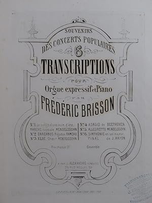 RAMEAU Jean-Philippe Rigodon de Dardanus Piano Orgue ca1860