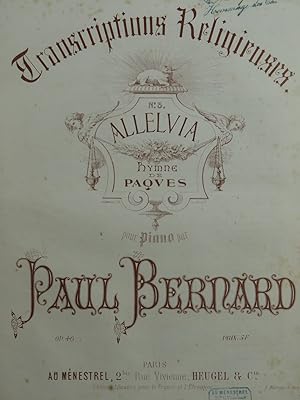 Seller image for BERNARD Paul Allluia op 46 Piano ca1860 for sale by partitions-anciennes