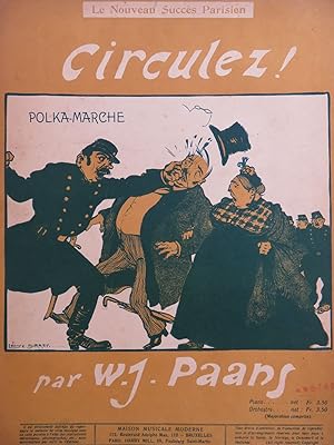 Imagen del vendedor de PAANS W. J. Circulez ! Polka Piano ca1920 a la venta por partitions-anciennes